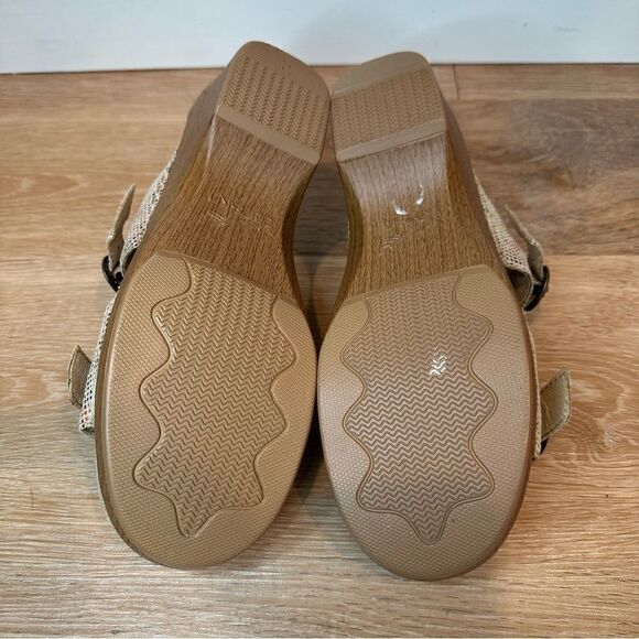 NWOT Dansko Sophie Leather Colorful Metallic Double Strap Sandals - Picture 9 of 12